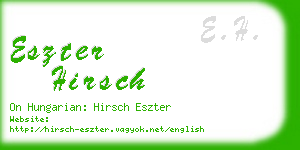 eszter hirsch business card